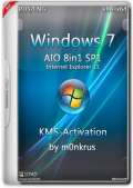 Windows 7 SP1 -8in1- KMS UnsupportEd v2 (AIO) by m0nkrus (x86-x64) (2023) (Eng/Rus)